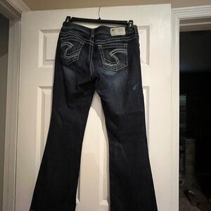 Silver flared leg jeans